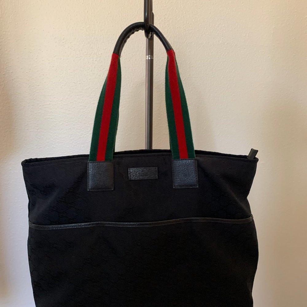 Gucci GG Canvas Web Diaper Tote Bag